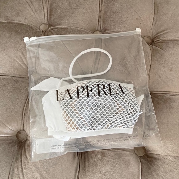 NWT La Perla Traces White Bandeau Bikini Top - Picture 3 of 8